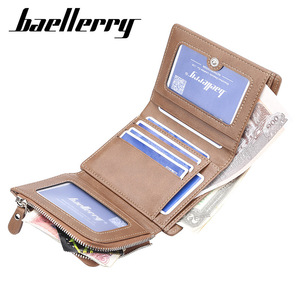 กระเป๋าสตางค์แบบสั้นสำหรับผู้ชายแบรนด์ Baellerry สีกาแฟ ช่องใส่บัตรหลายช่อง กระเป๋าใส่เหรียญแบบมีซิป ใช้ได้ทุกวัน - Product Image 2