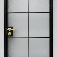 Portes françaises en aluminium et verre, demi-lune, à double battant, avec arche supérieure, pour salon, chambre, salle de bain, cuisine, entrée