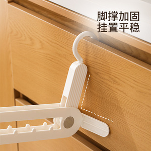 Travel Folding Clothes Rack Portable Rectangle <b>Hook</b> Type For Dorm Hotels Business Trips Indoor Drying Clothing Organizer <b>Coat</b> - Product Image 4