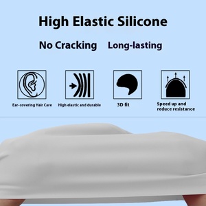 <span class=keywords><strong>Bonnet</strong></span> <span class=keywords><strong>de</strong></span> <span class=keywords><strong>bain</strong></span> en silicone uni pour adultes, imperméable, avec logo personnalisé pour hommes et femmes, vente en gros pour fabricants, 369 JW-1247 - Product Image 4