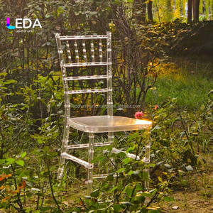 LEDA Modern Adult High-end Restaurant Silla DE BODA transparente de cristal de alta calidad - Product Image 2