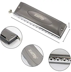 12-hole membraneless chromatic harmonica teaching gift Easy to blow, easy to carry and convenient