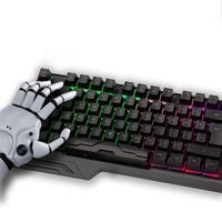 Clavier de jeu à membrane filaire USB 104 touches, rétroéclairage RGB, Plug and Play, prix usine