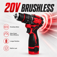 Perceuse sans fil industrielle MARS - Moteur sans balais à vitesse variable, diamètre de perçage maximal de 10 mm, mandrin sans clé