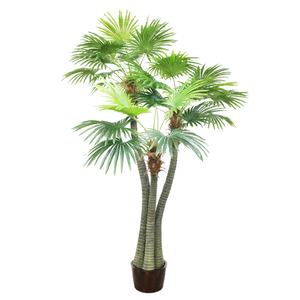 Palmera de abanico gigante artificial de 3 <span class=keywords><strong>troncos</strong></span> de 280cm de altura para decoración de paisaje - Product Image 5