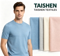 Échantillons Gratuits Tissu Sergé Teint 170 g/m² Effet Coton 95% Polyester 5% Spandex Anti-Boulochage Anti-Statique Jersey 150D pour T-shirts Filles Garçons