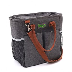 Stylish Reusable <b>Cooler</b> Tote Lunch Box for Women Convenient Shoulder Strap and <b>Water</b> <b>Bottle</b> Holder <b>Cooler</b> Lunch Bag - Product Image 2