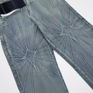 Pantalones Vaqueros de Mezclilla de Alta Calidad Estilo Y2K con Remaches, Corte <span class=keywords><strong>Recto</strong></span>, Estilo Punk, Botones, Elásticos, Impermeables, Negros, para <span class=keywords><strong>Hombre</strong></span>, ODM - Product Image 3