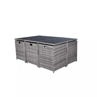 Ensemble de meubles de jardin en rotin à bas prix, meubles de patio modernes, ensemble de table et de chaises en rotin pour l'extérieur