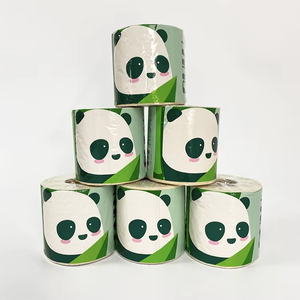 Wholesale High Quality <strong>Panda</strong> Design 3ply Organic Bamboo Pulp Ultra Soft Eco-Friendly <strong>Toilet</strong> Tissue Standard Roll <strong>Toilet</strong> <strong>Paper</strong> - Product Image 2
