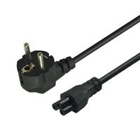 SIPU Câble d'alimentation à 3 broches standard européen de haute qualité, prise à angle droit pour projecteurs et ordinateurs Connecteur Euro IEC C13