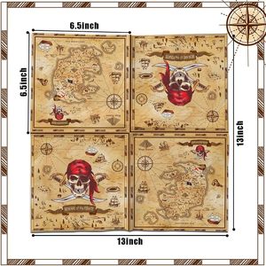 Vente chaude moderne Pirate chasse au trésor thème serviettes pour enfants Halloween fête d'anniversaire vaisselle décoration - Product Image 3