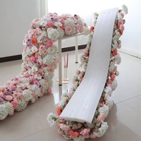 Composition Florale Artificielle Blanche en Soie pour Centre de Table, Décoration de Mariage, Chemin de Table Floral pour Allée