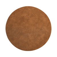 Haute qualité luxe marron rétro Rectangle ovale motif peau de vache personnalisé en cuir Table napperon Place américain