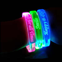 Événement Promotionnel Party Favors Fournitures Nouveautés Cadeaux De Mariage Souvenir Personnalisé Activé Par Son Led Bracelets Bracelet