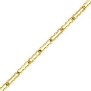 GP 1.4mm Krinkle Chain Gold Filled 14K Footage Chain in Bulk for permanent Jewelry chains gold filled supplier