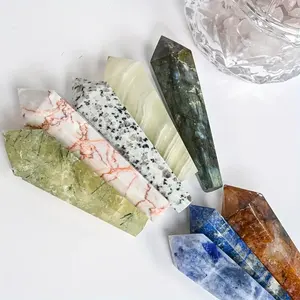 Vente en gros d'obélisques et de baguettes chauffantes en quartz naturel, de points de cristal de guérison en améthyste, jade et quartz de feu, de style Feng Shui - Product Image 1