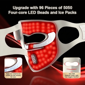 Masque <span class=keywords><strong>facial</strong></span> LED EYCO 630nm 850nm, <span class=keywords><strong>appareil</strong></span> de luminothérapie rouge avec patch rafraîchissant, fabricant OEM ODM - Product Image 3
