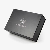 Boîte magnétique en carton rigide noir de luxe fabriquée en Chine pour l'emballage de cosmétiques, d'appareils dentaires, avec logo personnalisé, insert en mousse magnétique