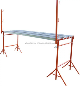 Tréteau d'échafaudage réglable en hauteur, tréteau <span class=keywords><strong>de</strong></span> <span class=keywords><strong>maçon</strong></span> Macon Galva avec tréteau d'échafaudage réglable en acier pour constructeur - Product Image 3
