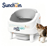 Nouvelle litière pour chat automatique semi-ouverte intelligente et facile à nettoyer avec construction en plastique PP et métal, capacité de 20 L, 1 kg