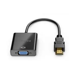 Adaptor Konverter HDMI Ke VGA 4K 30HZ dengan Audio untuk Transmisi Video Audio Sertifikat CE