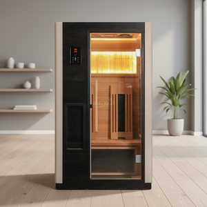 Promotion : Cabine de Sauna de Luxe Intérieure pour 1-2 Personnes avec Chauffage Traditionnel en Bois Massif pour Villas - Product Image 2