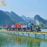 Manèges de parc d'attractions personnalisés Zhengzhou : Train électrique sur rails pour enfants, locomotive à vapeur sur rails pour enfants