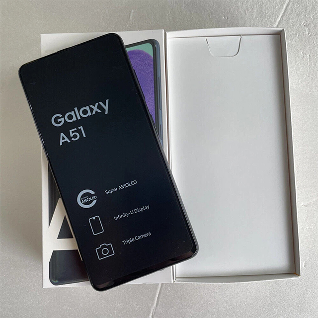 For Samsung A51 4G Unlocked Smartphone 6.5 Inch Super AMOLED Screen Quad Camera Large Storage Long Lasting Battery