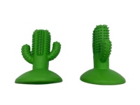 Bonne qualité personnalisé en gros résistant aux morsures interactif Cactus jouet pour animaux de compagnie en caoutchouc vert jouet pour chien à mâcher