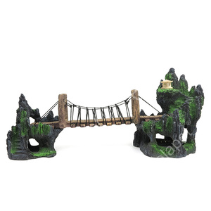 Resina <span class=keywords><strong>puente</strong></span> decoraciones para el tanque de pescados <span class=keywords><strong>del</strong></span> acuario ornamento acuáticos cuevas ocultar Hut - Product Image 3