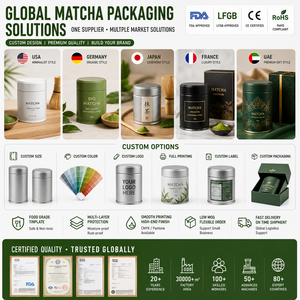 Scatole di <span class=keywords><strong>Latta</strong></span> Rotonde per Tè in Offerta Speciale, Contenitori in Metallo per Alimenti, Piccoli, Ecologici, Ermetici, Vuoti, Bianchi per Matcha - Product Image 5
