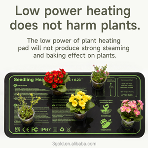 Dual Display New Arrival 19.6 "X 10.3" Vierkante Waterdichte Zaadkieming Warm Tuinieren Hydrocultuur Mat Met Eu Uk Plug - Product Image 1