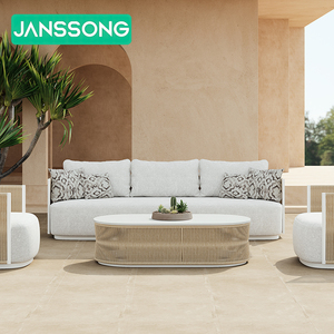 Ensemble de mobilier d'extérieur : Canapés de jardin, mobilier de jardin en métal, mobilier de piscine, canapé en rotin, ensemble de patio, canapé moderne en corde pour jardin et piscine - Product Image 3