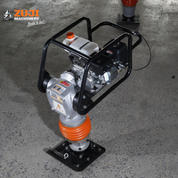 Compacteur vibrant à essence ZUJI HCD 100 pour moteur GX160, 5,5 CV, 100 kg, garantie 1 an, fabriqué au Henan, machine de compactage du sol