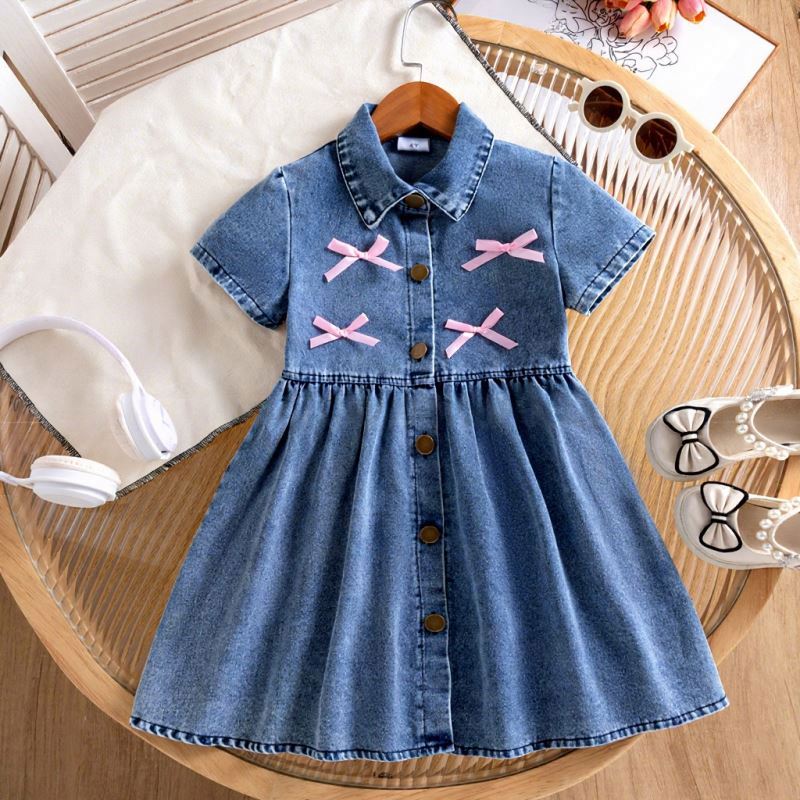 Shop Online Girls Knee Length Denim Dresses Available In Plus Sizes |  Alibaba.com
