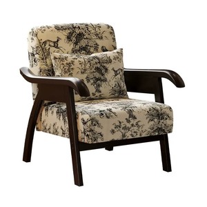 <span class=keywords><strong>Fauteuil</strong></span> simple en bois massif de style français DISHI, luxe léger, <span class=keywords><strong>vintage</strong></span> du milieu du siècle, canapé pour la réception à domicile, salon - Product Image 1