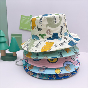 Vente en gros de <span class=keywords><strong>chapeau</strong></span> seau en polyester imprimé sur toute la surface Chapeaux seau d'été pour bébés et enfants <span class=keywords><strong>Bob</strong></span> Beach Casquettes avec ficelle - Product Image 4
