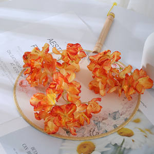 Fleur d'hortensia en soie à bord brûlé, artisanat DIY, accessoires pour cheveux faits à la main, assorti au Hanfu, décoration de la maison, mariage - Product Image 4