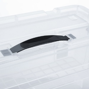 Scatola di Stoccaggio Portatile Grande in Plastica PP Trasparente Rinforzata con Coperchio - Product Image 5