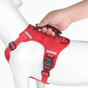 ชุดสายจูงสุนัขแบบเสื้อกั๊ก ลายเรียบหรู วัสดุ PET ระบายอากาศได้ดี สะท้อนแสง สำหรับสุนัขขนาดกลาง พร้อมสายจูงแบบไม่รัดคอ ใช้ได้กับแมว - Product Image 3