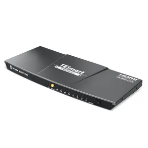 TESmart-interruptor KVM 4x1 HDMI KVM, 4 entradas, 1 salida, 4 vías, compatible con HDCP2.2, mando a distancia IR, 4 puertos