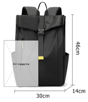 Sac à dos d'ordinateur portable personnalisé avec logo, imperméable, grande capacité, en polyester Oxford, avec fermeture éclair, pour les voyages d'affaires, l'école, les étudiants