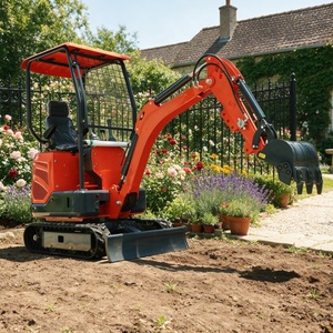 Envío <span class=keywords><strong>Gratis</strong></span>: Mini Excavadora de 1.2 Toneladas con Giro <span class=keywords><strong>Cero</strong></span> de Cola, Diésel, Pequeña Excavadora, Maquinaria de Movimiento de Tierras, Microexcavadora de Jardín - Product Image 2