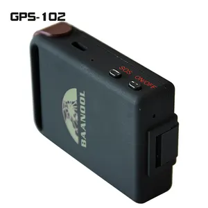 Mini rastreador gps portátil, GPS-102B de posicionamiento en tiempo real, con batería de 800mah de respaldo, alibaba