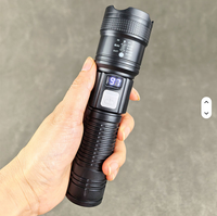 Lampe torche LED à zoom haute puissance avec plus de 1000 lumens, IP55, pour patrouille extérieure et autodéfense, recharge USB, corps en alliage d'aluminium