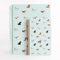 Carnet spirale A4/A5S « Moments de guérison du chien mignon » – 100 feuilles, couverture rigide en cuir – Fournitures de bureau et scolaires, cadeau, journal intime, logo personnalisé