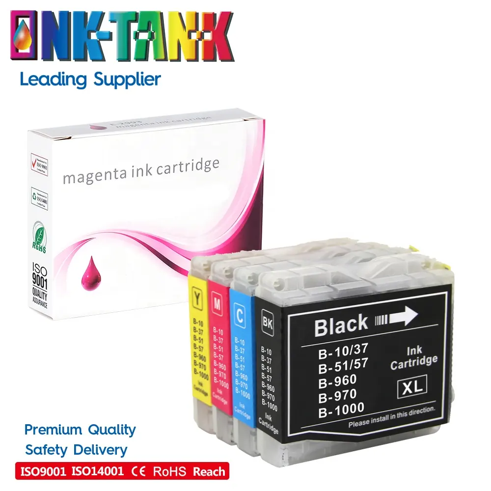 INK-TANK LC 10 LC10 LC37 LC51 LC57 LC960 LC970 LC1000 LC51BK Premium Color Compatible InkJet Ink Cartridge for Brother DCP-130C