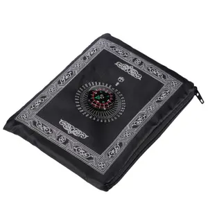 Reise gebets teppich mit Kompass, Gebets matte im Taschen format Tragbarer Kompass Qibla Finder mit Broschüre Wasserdichte Taschen gebets matte