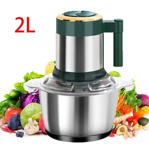 2.0L 1.8L 0.6L Vegetable Chopper, Machine Stainless Steel Electric Meat Grinder Household/